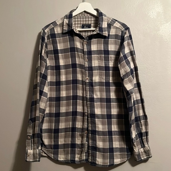 Bass - Blue and grey Shirt bottom down long Comfortable, reversible, cotton ☀️ - Picture 1 of 13